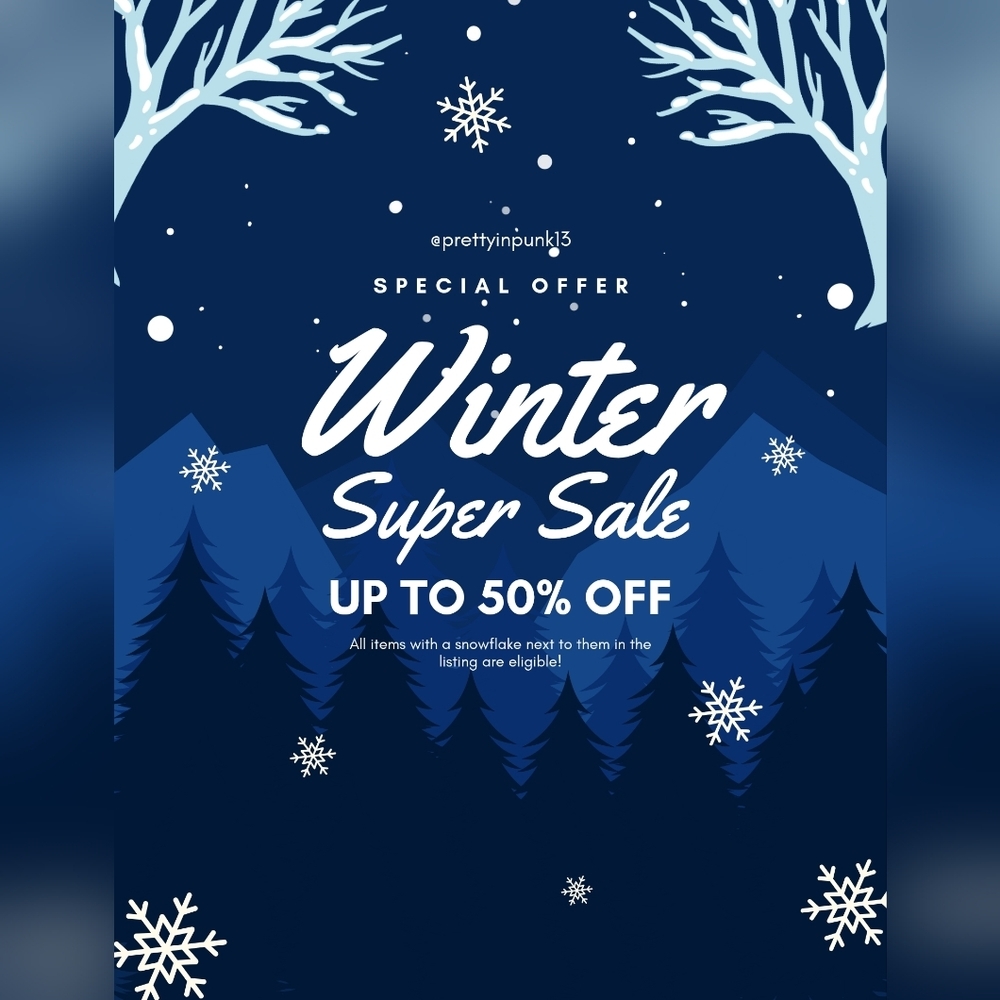 Winter Super Sale! All Winter‎ Items Marked Down!
